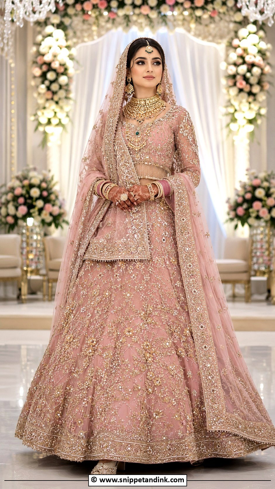 Pink Pakistani Bridal Lehenga - Snippet and Ink - 30 Pink Pakistani Bridal Dress Ideas