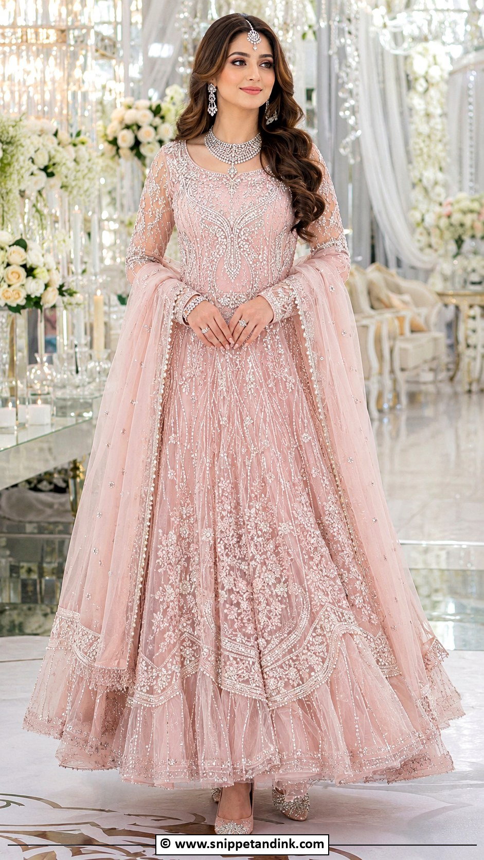 Pink Pakistani Bridal Net Maxi - Snippet and Ink - 30 Pink Pakistani Bridal Dress Ideas