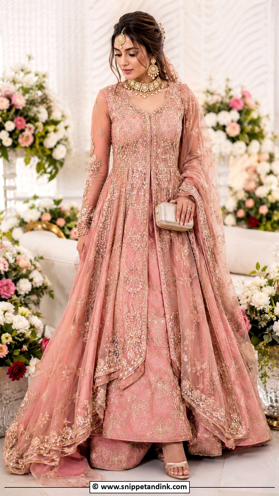 Pink Pakistani Bridal Pishwas - Snippet and Ink - 35 Pakistani Bridal Wear Ideas