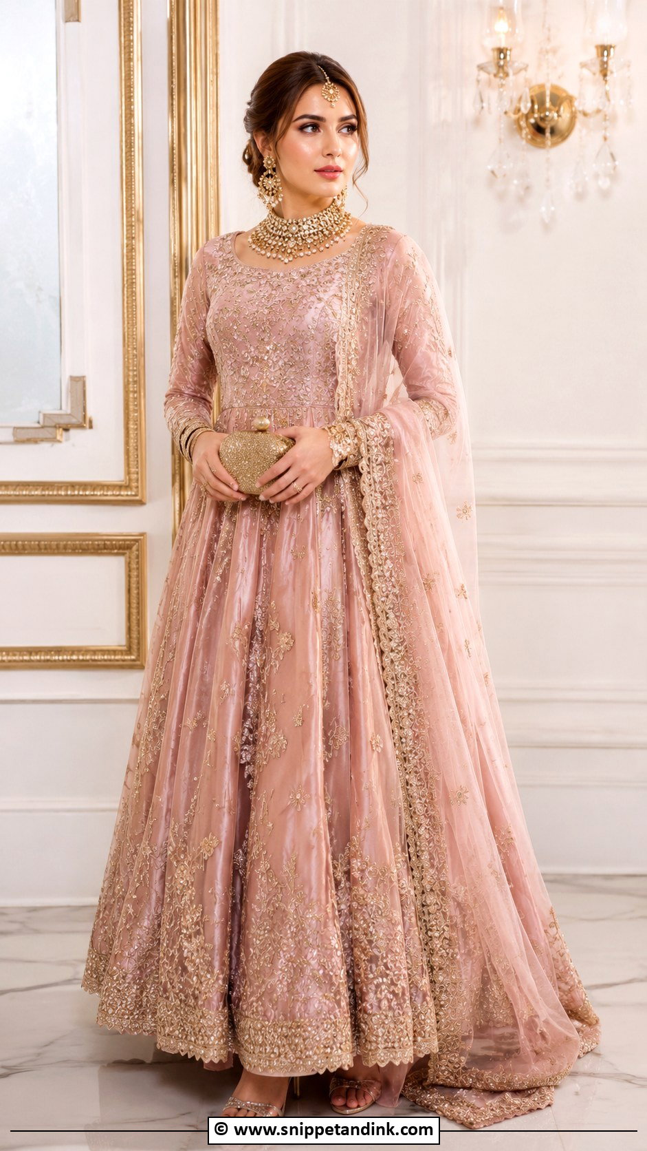 Pink Pakistani Bridal Tissue Dress - Snippet and Ink - 30 Pink Pakistani Bridal Dress Ideas