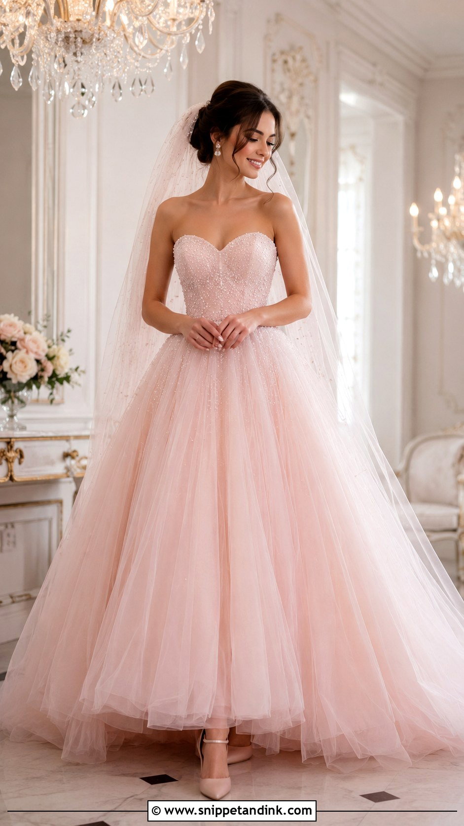 Pink Princess Wedding Dress - Snippet and Ink - 25 Pink Wedding Dress for Bride Ideas
