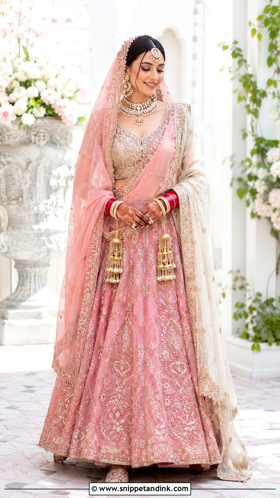 Pink Punjabi Bride Lehenga - Snippet and Ink - 25 Traditional Punjabi Bride Ideas