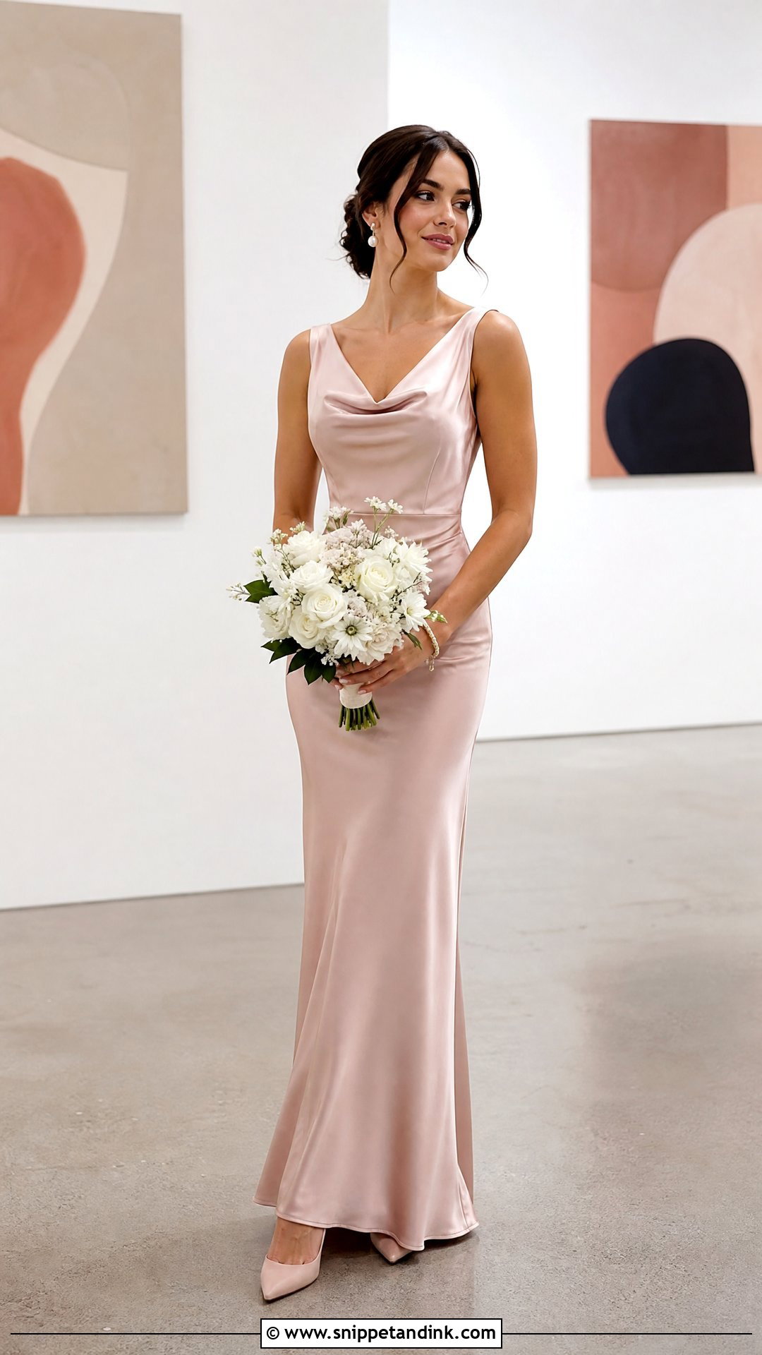 Pink Rose Gold Satin Wedding Dress - Snippet and Ink - 20 Pink Rose Gold Wedding Dresses