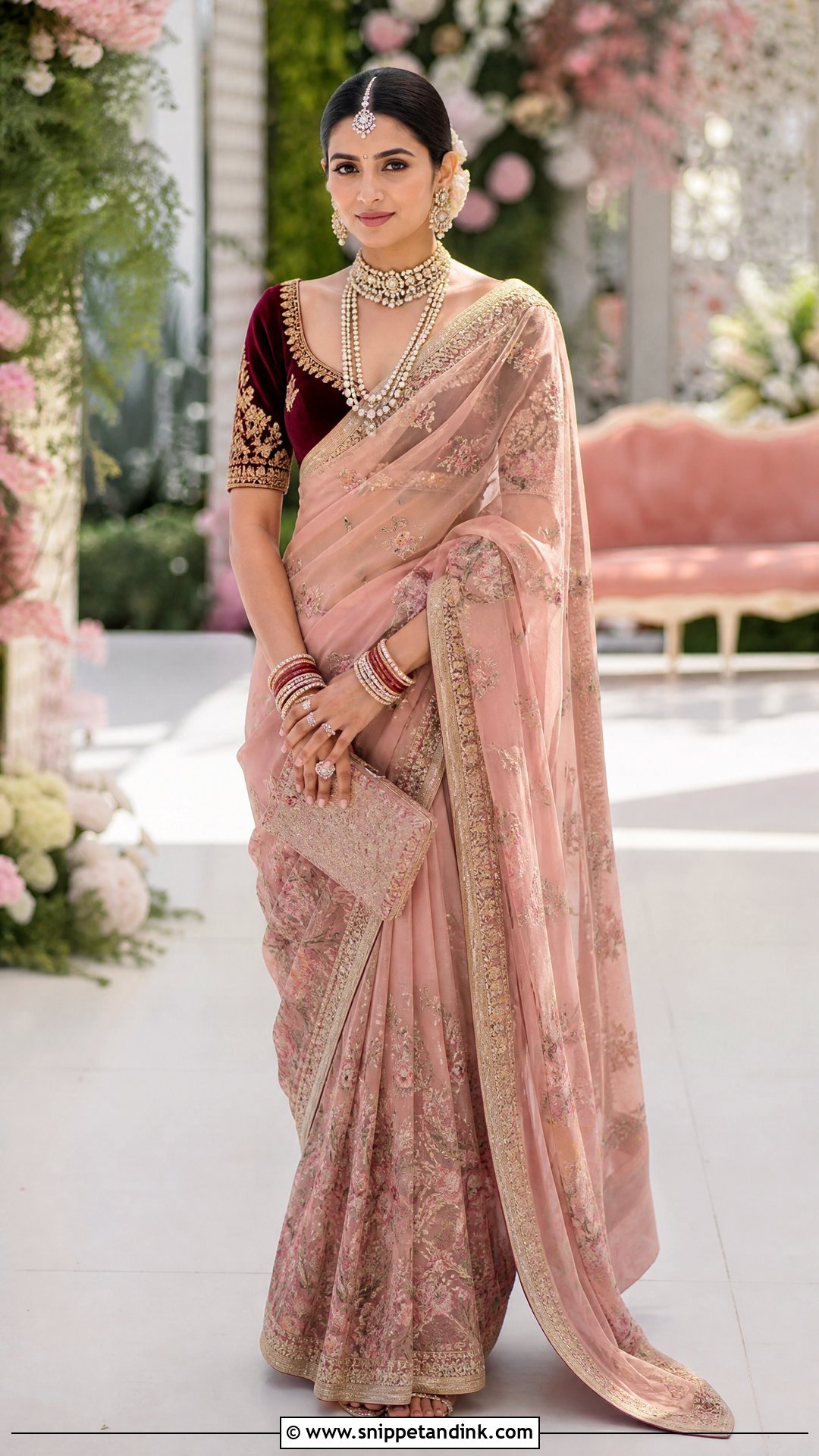 Pink Sabyasachi Bridal Saree - Snippet and Ink - 20 Indian Bridal Wear Sabyasachi Brides Ideas