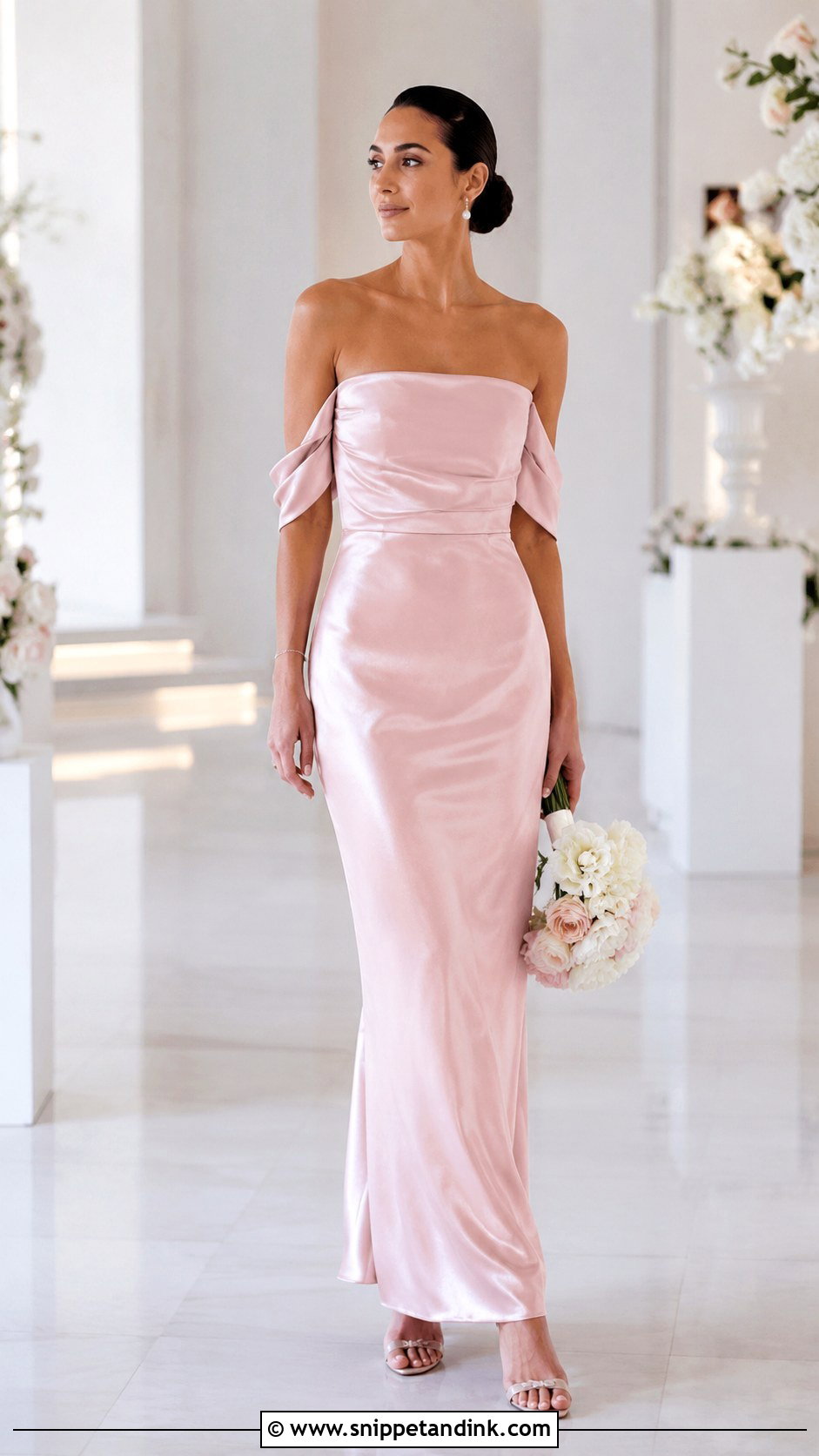 Pink Satin Wedding Dress - Snippet and Ink - 25 Pink Wedding Dress for Bride Ideas
