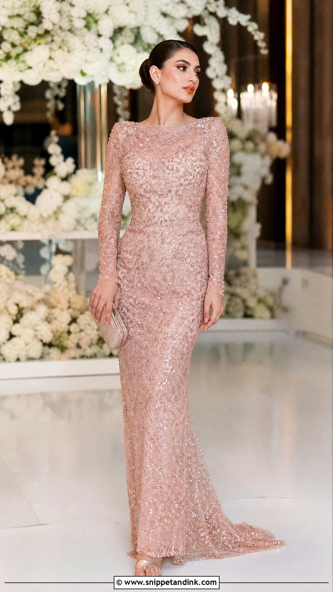 Pink Sequin Bridal Dress - Snippet and Ink - 25 Pink Bridal Dress Ideas