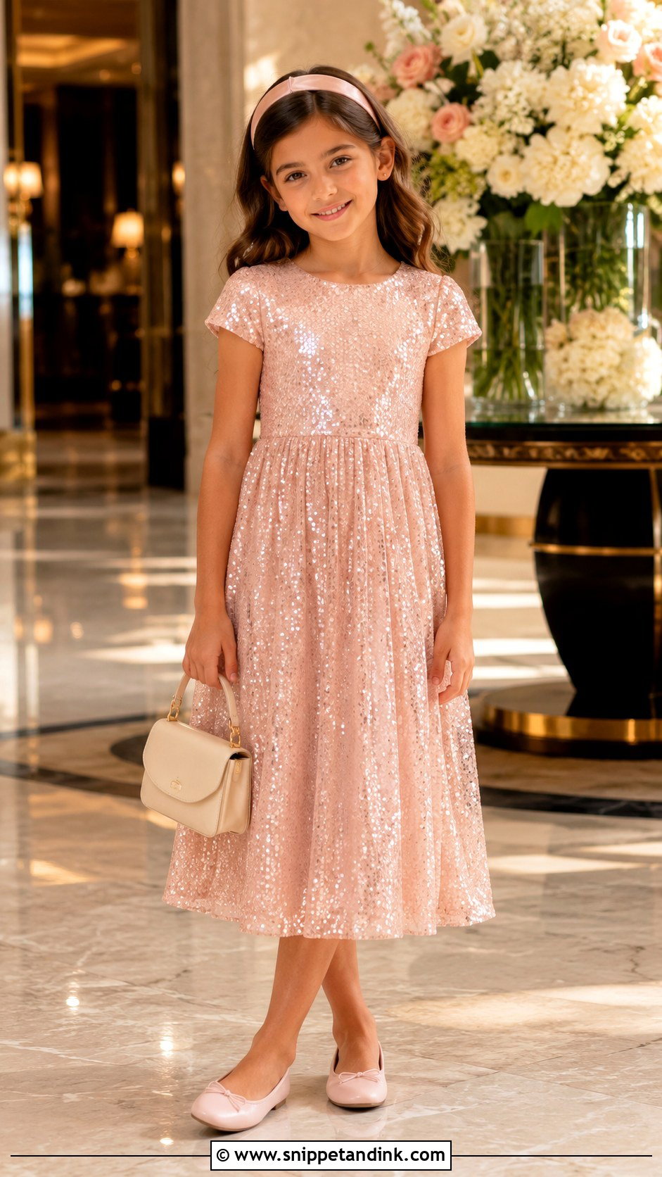 Pink Sequin Girl Dress for Formal Wedding - Snippet and Ink - 20 Girl Dresses for Wedding