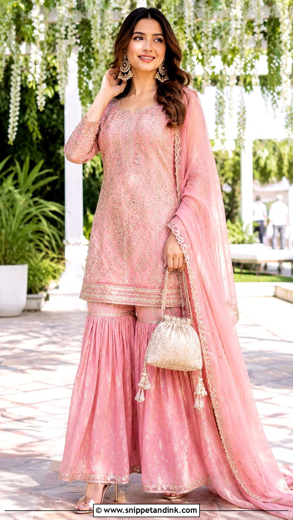 Pink Sharara For Wedding Guest - Snippet and Ink - 25 Wedding Sharara Ideas