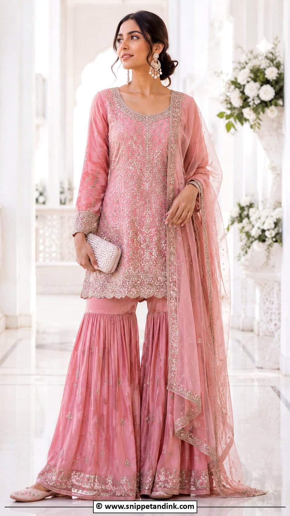Pink Sharara Suit For Anand Karaj - Snippet and Ink - 30 Anand Karaj Suit Ideas