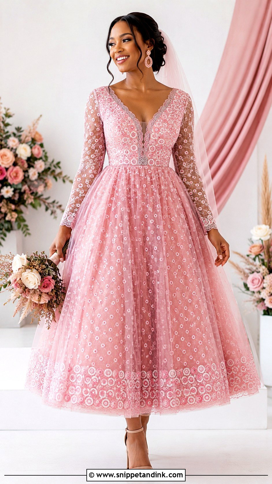 Pink Shweshwe Wedding Dress - Snippet and Ink - 30 Shweshwe Wedding Dresses