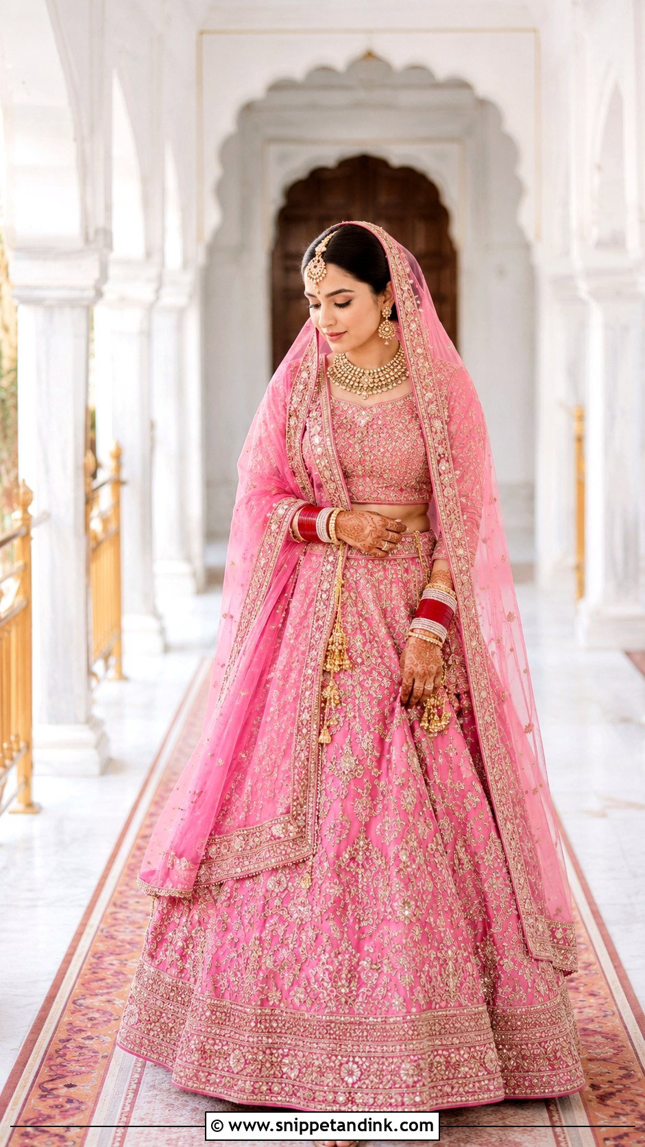 Pink Sikh Bridal Lehenga - Snippet and Ink - 25 Sikh Wedding Dress Ideas