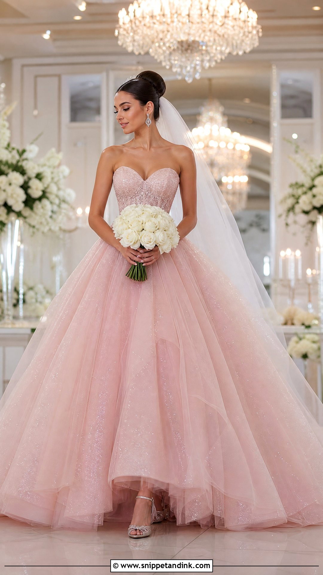 Pink Sparkle Tulle Princess Wedding Dress - Snippet and Ink - 20 Princess Wedding Dresses Pink