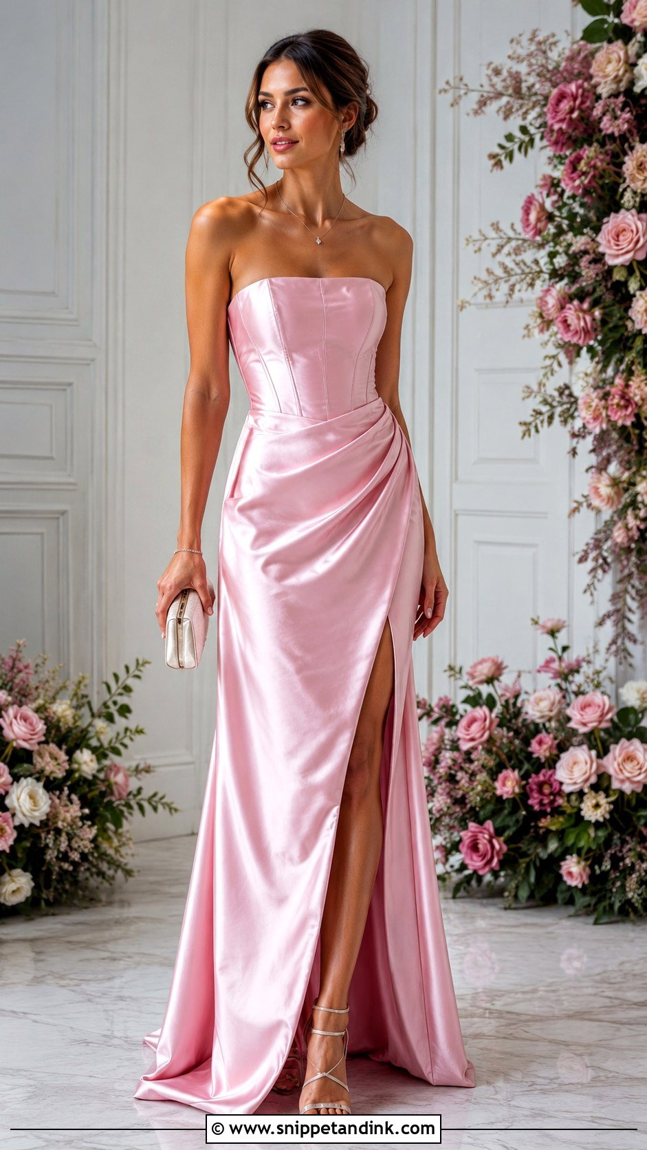Pink Strapless Gown - Snippet and Ink - 30 Pink Gowns
