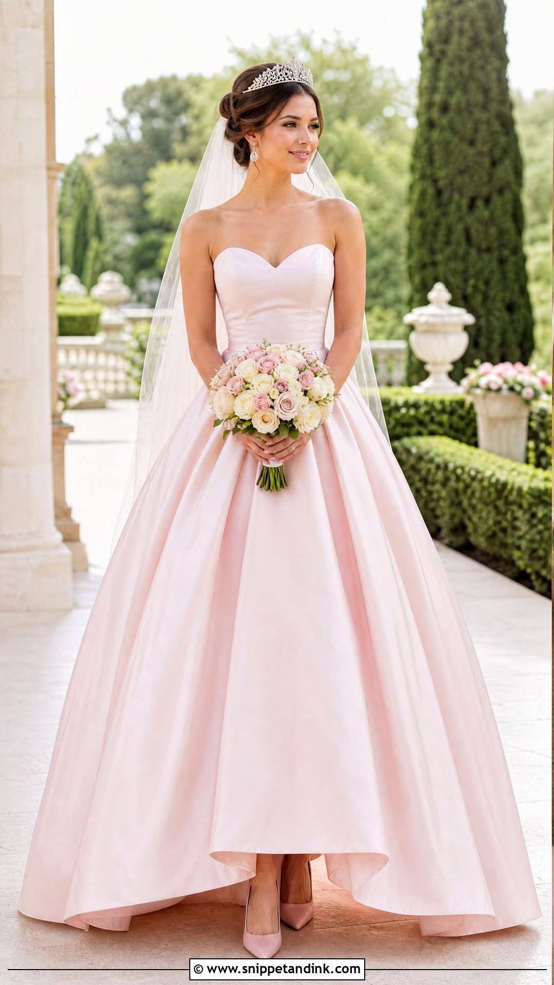 Pink Sweetheart Neck Princess Wedding Dress - Snippet and Ink - 20 Princess Wedding Dresses Pink