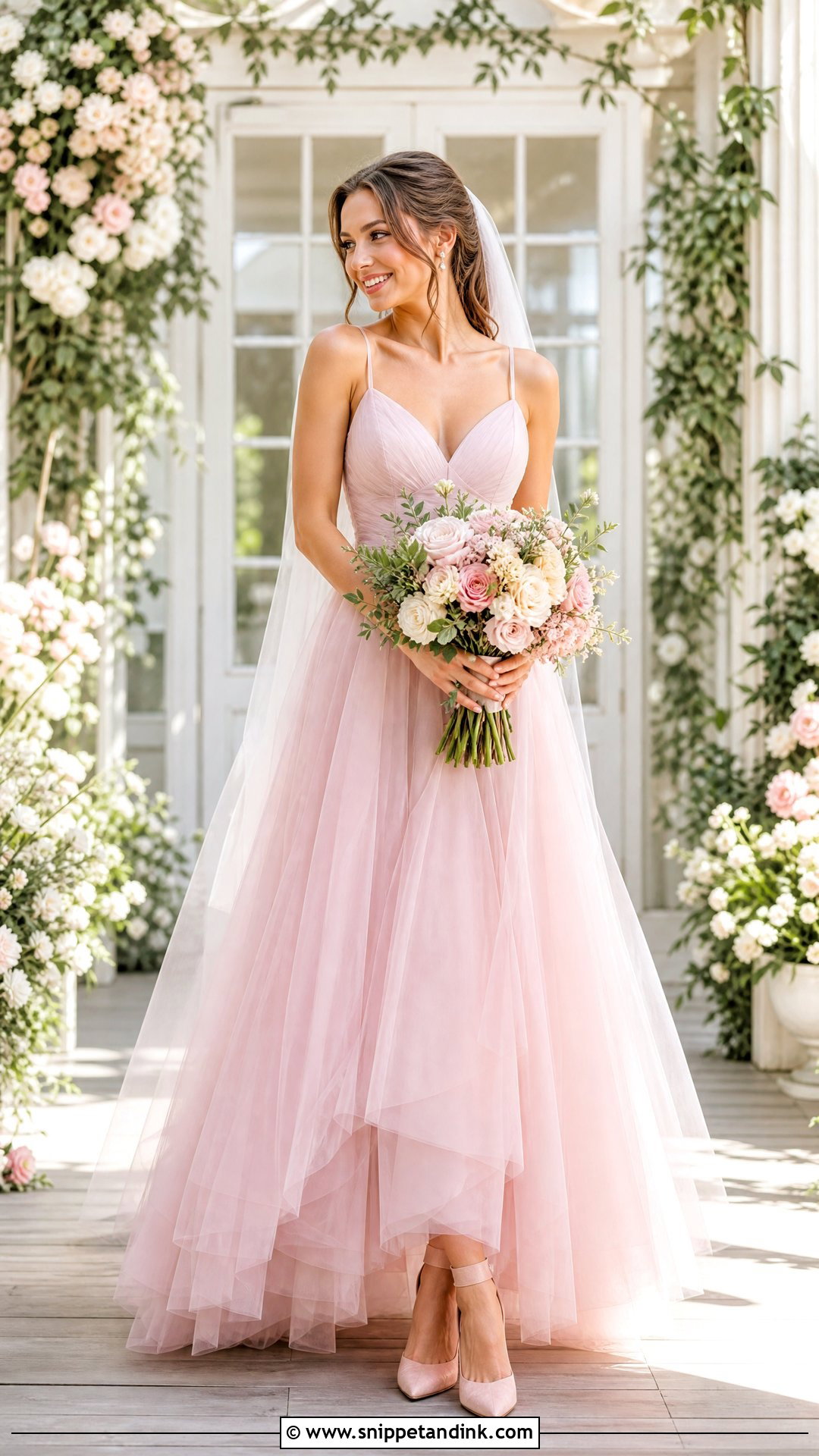 Pink Tulle Bridal Dress - Snippet and Ink - 25 Pink Bridal Dress Ideas