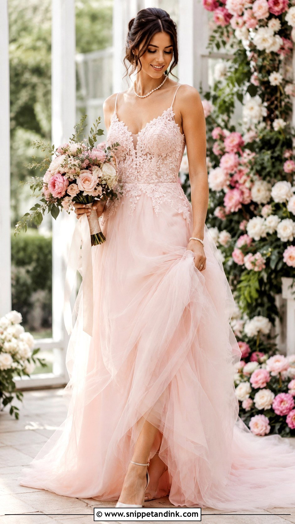 Pink Wedding Dress - Snippet and Ink - 25 Fun Wedding Dress Ideas