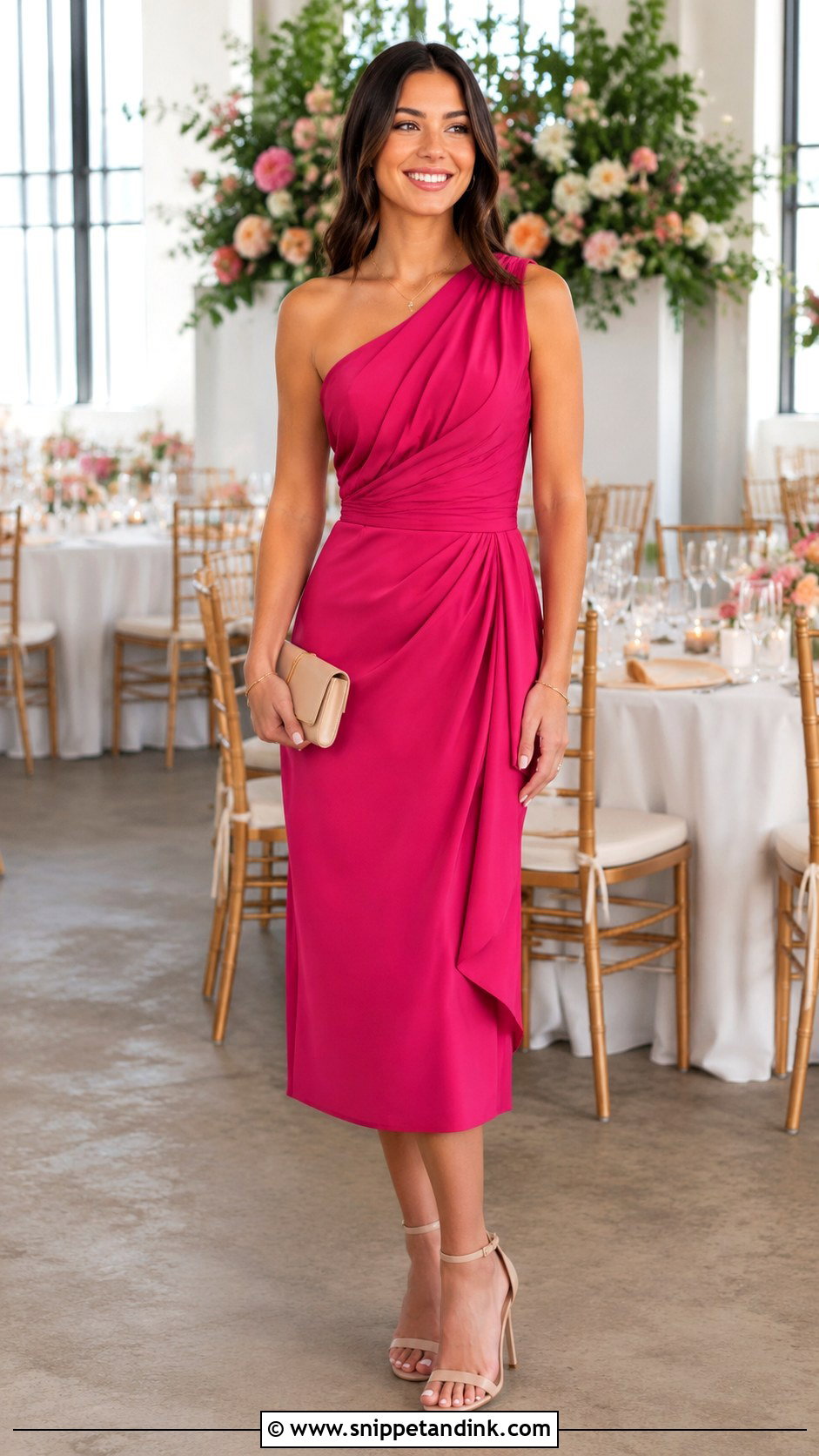 Pink Wedding Guest Dress Outfit - Snippet and Ink - 30 Outfit Ideas for Wedding