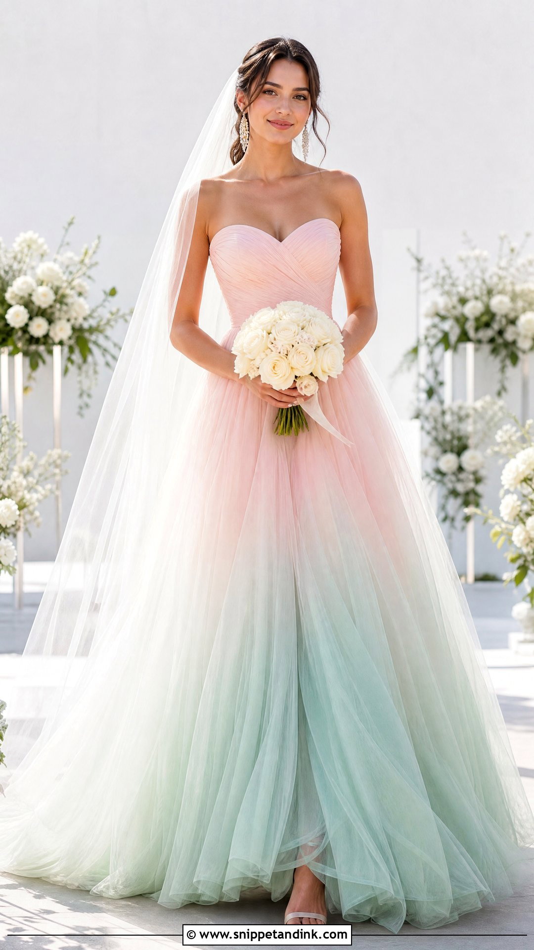 Pink and Green Ombre Wedding Dress - Snippet and Ink - 20 Pink and Green Wedding Dress Ideas
