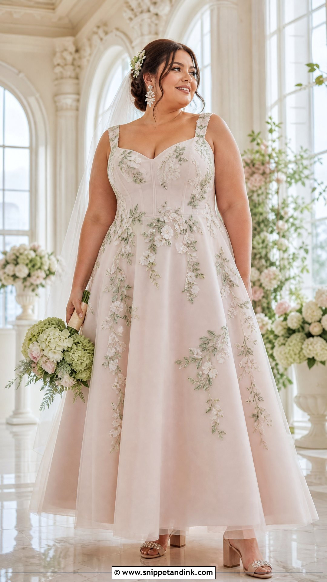 Pink and Green Plus Size Wedding Dress - Snippet and Ink - 20 Pink and Green Wedding Dress Ideas