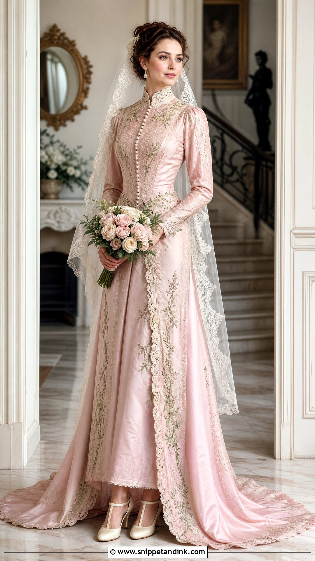 Pink and Green Vintage Wedding Dress - Snippet and Ink - 20 Pink and Green Wedding Dress Ideas