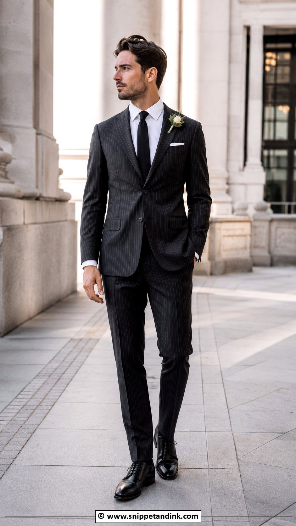 Pinstripe Hochzeitsanzug With Black Tie - Snippet and Ink - 25 Hochzeitsanzug Ideas