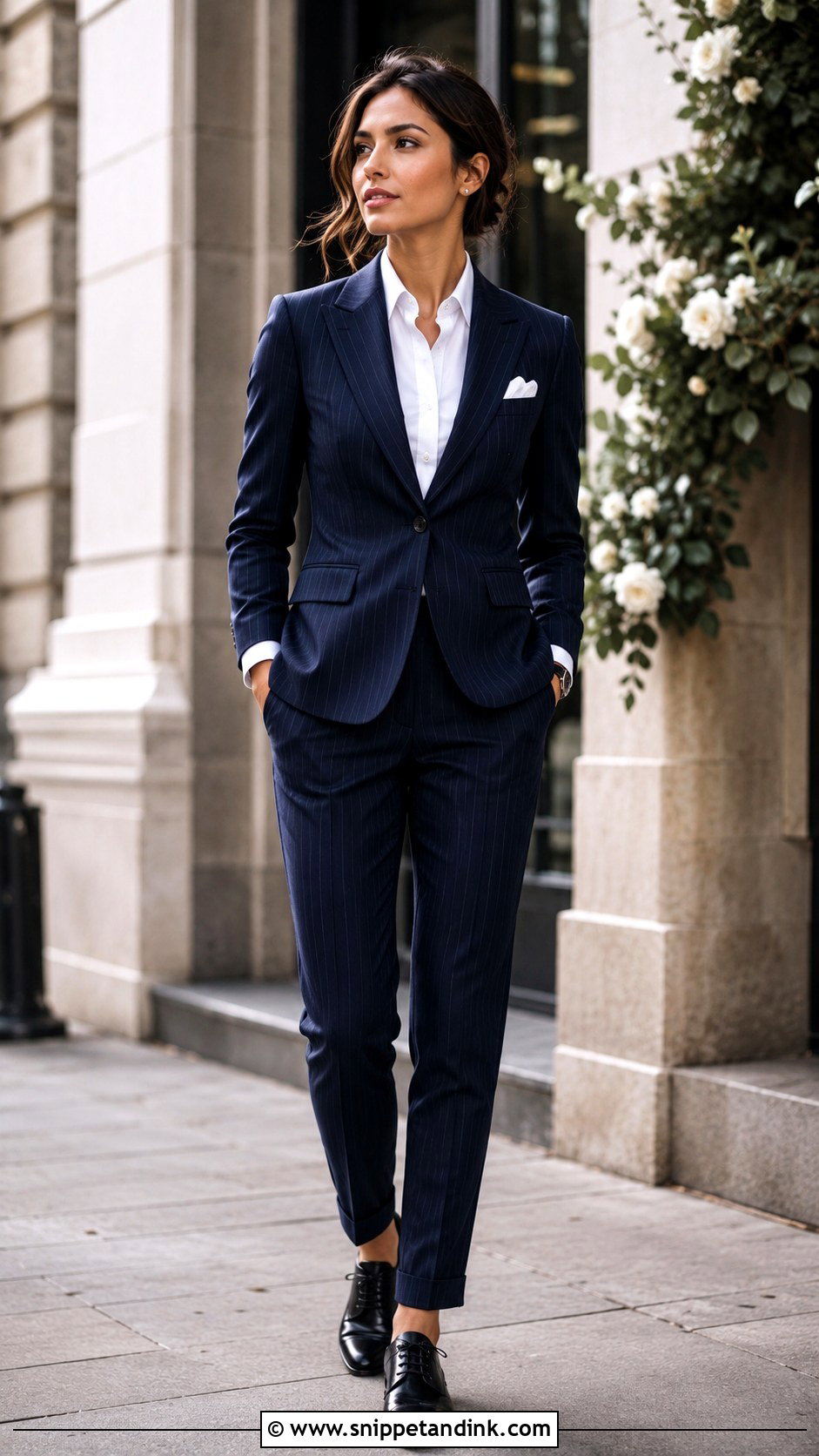 Pinstripe Wedding Suit - Snippet and Ink - 25 Lesbian Wedding Suit Ideas
