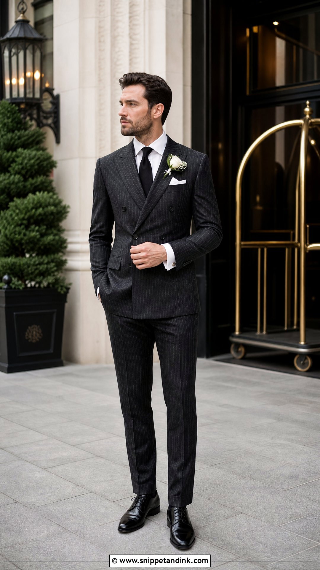 Pinstripe Wedding Suit - Snippet and Ink - 20 Wedding Husband Suit Ideas