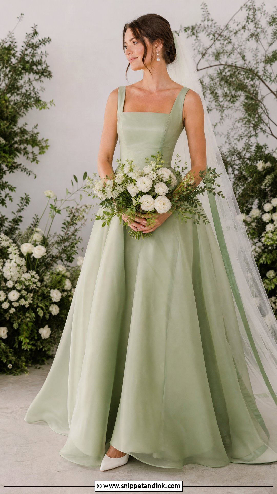 Pistachio Green Wedding Dress - Snippet and Ink - 20 Pastel Wedding Dresses