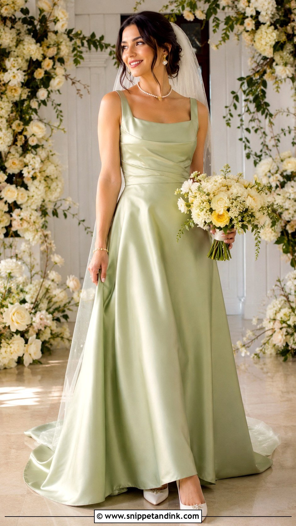 Pistachio Green Wedding Dress - Snippet and Ink - 25 Light Green Wedding Dress Ideas
