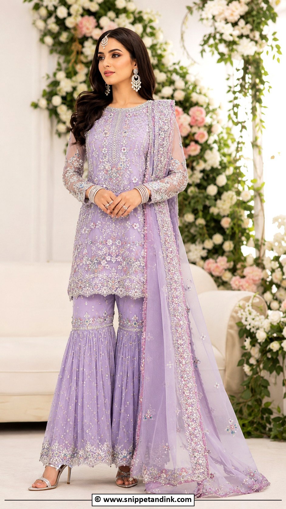Pistachio Walima Sharara Suit - Snippet and Ink - 35 Walima Dresses Pakistani Brides