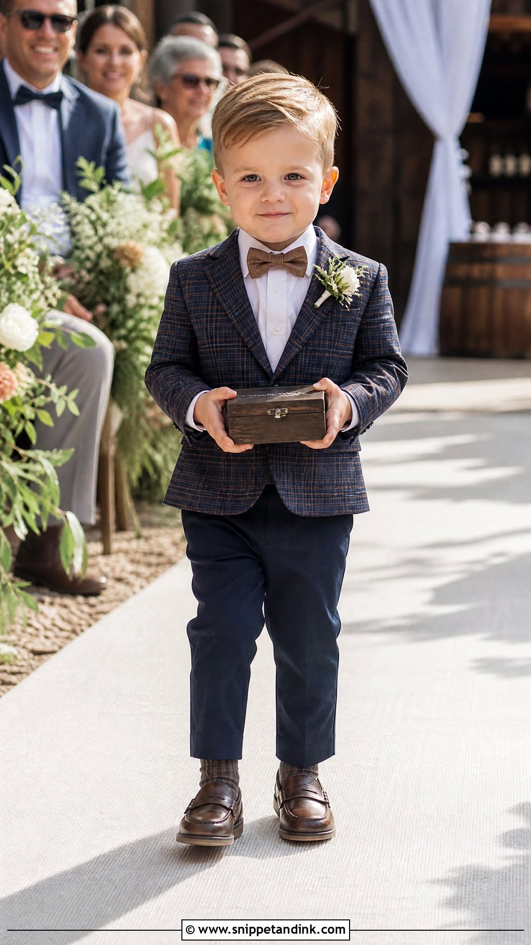 Plaid Blazer Toddler Ring Bearer Outfit - Snippet and Ink - 20 Toddler Ring Bearer Outfit Ideas