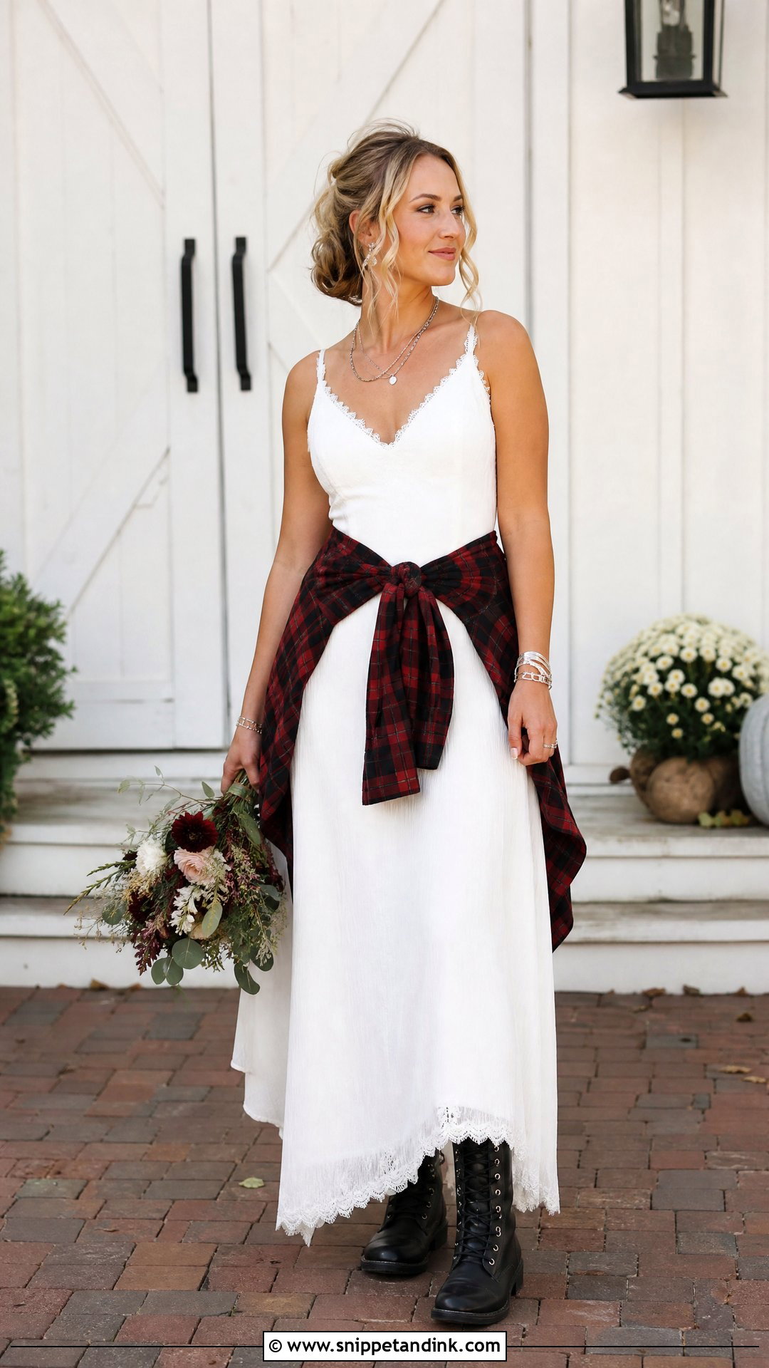 Plaid Grunge Wedding Dress - Snippet and Ink - 25 Grunge Wedding Dress Ideas