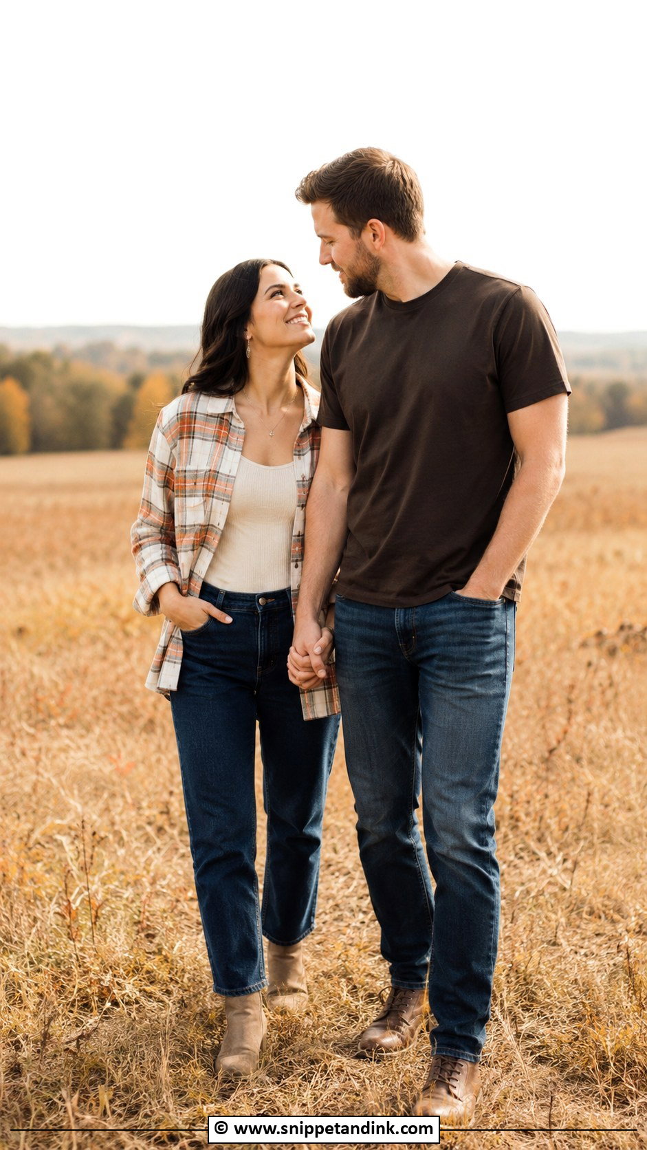 Plaid Shirt And Jeans Prewedding Outfit - Snippet and Ink - 30 Casual Prewedding Outfit Ideas