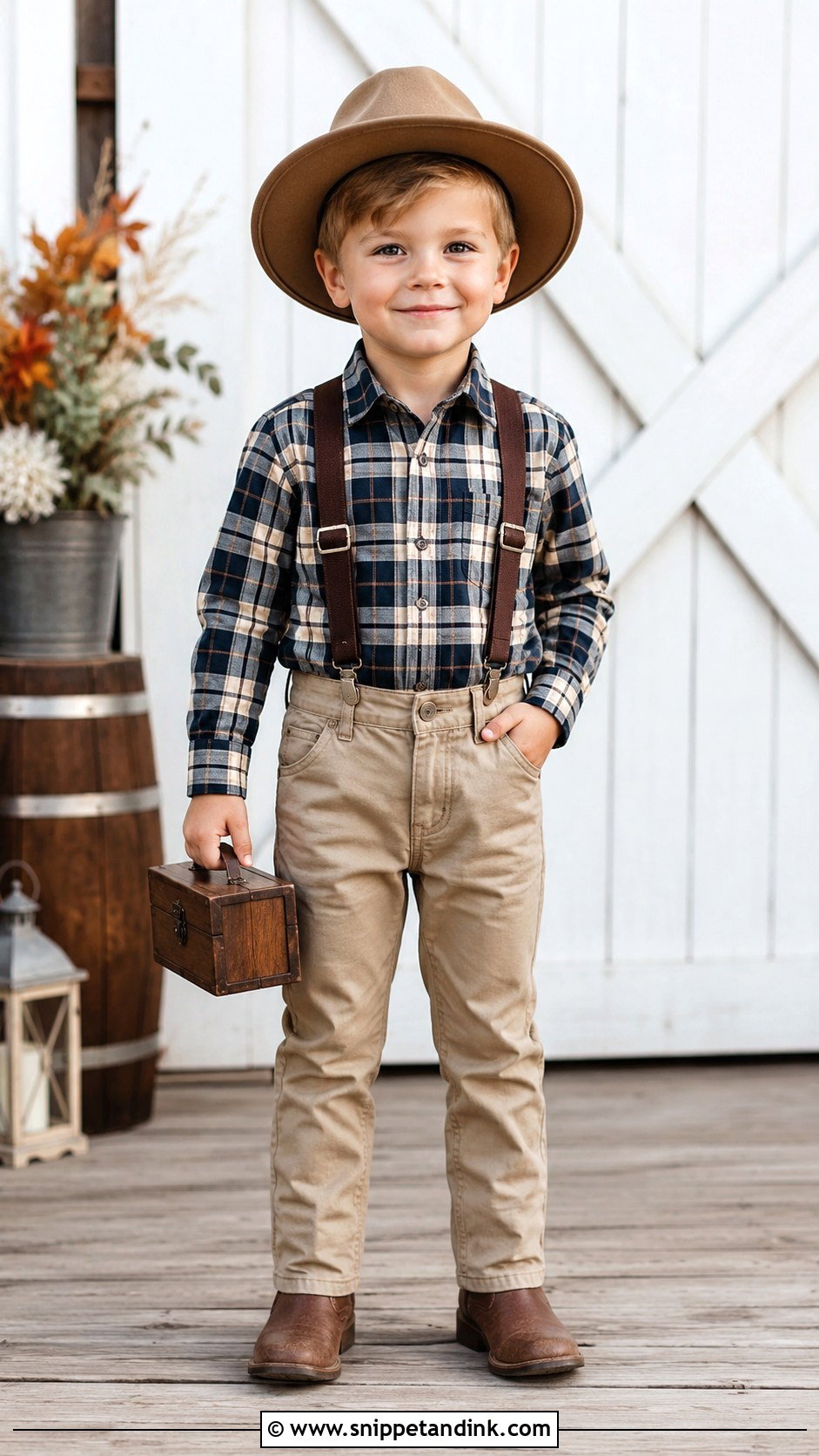 Plaid Shirt Ring Bearer Outfit - Snippet and Ink - 20 Western Ring Bearer Outfit Ideas