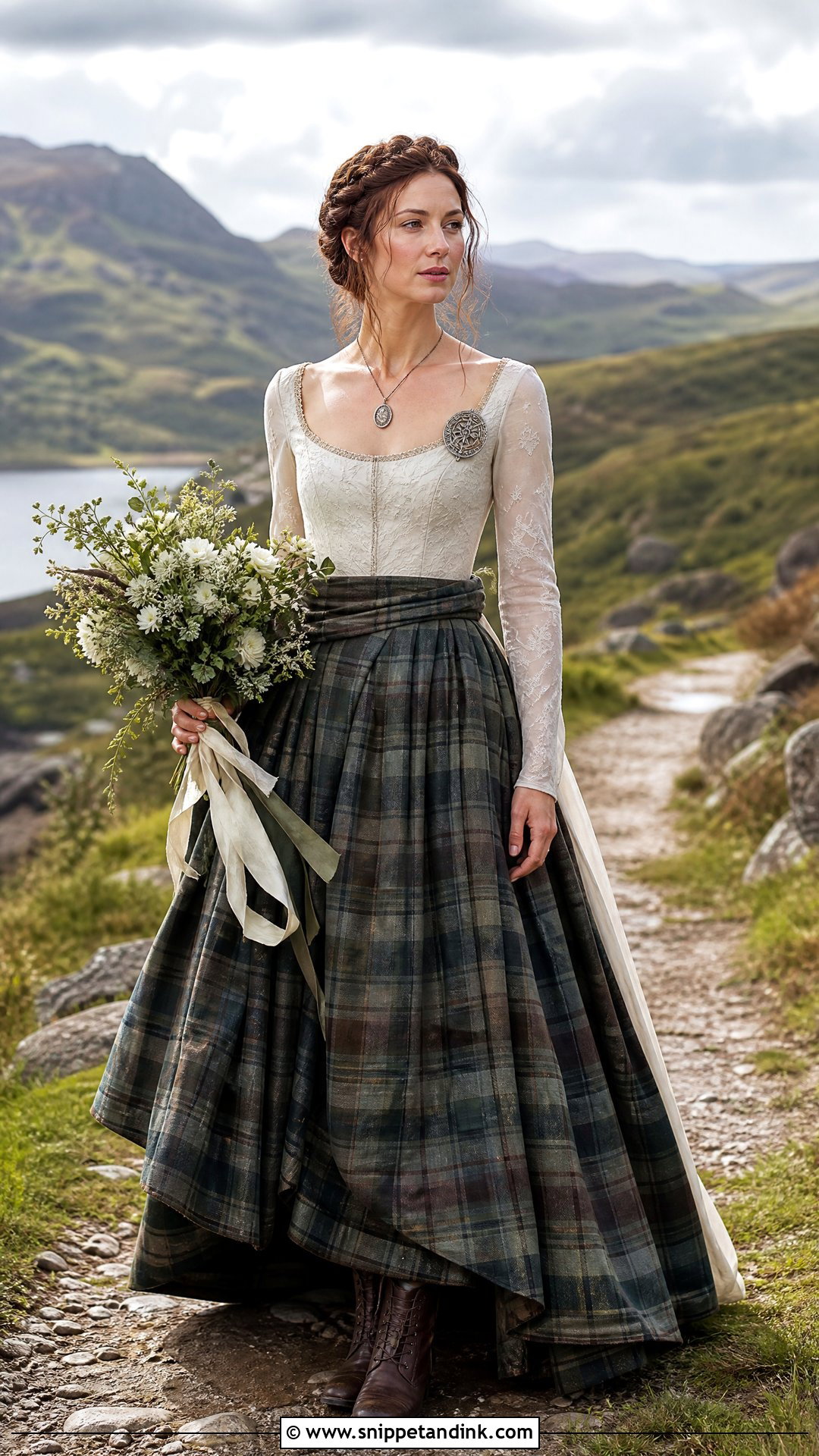 Plaid Skirt Outlander Wedding Dress - Snippet and Ink - 20 Outlander Wedding Dress Ideas