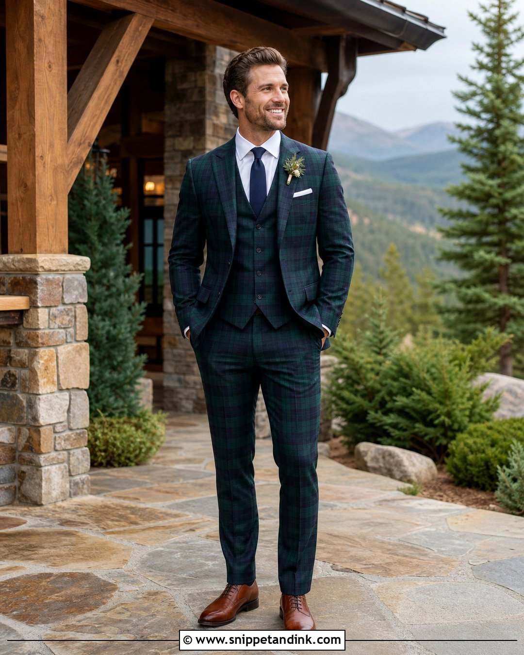 Plaid Wedding Suit - Snippet and Ink - 20 Dapper Bride Ideas
