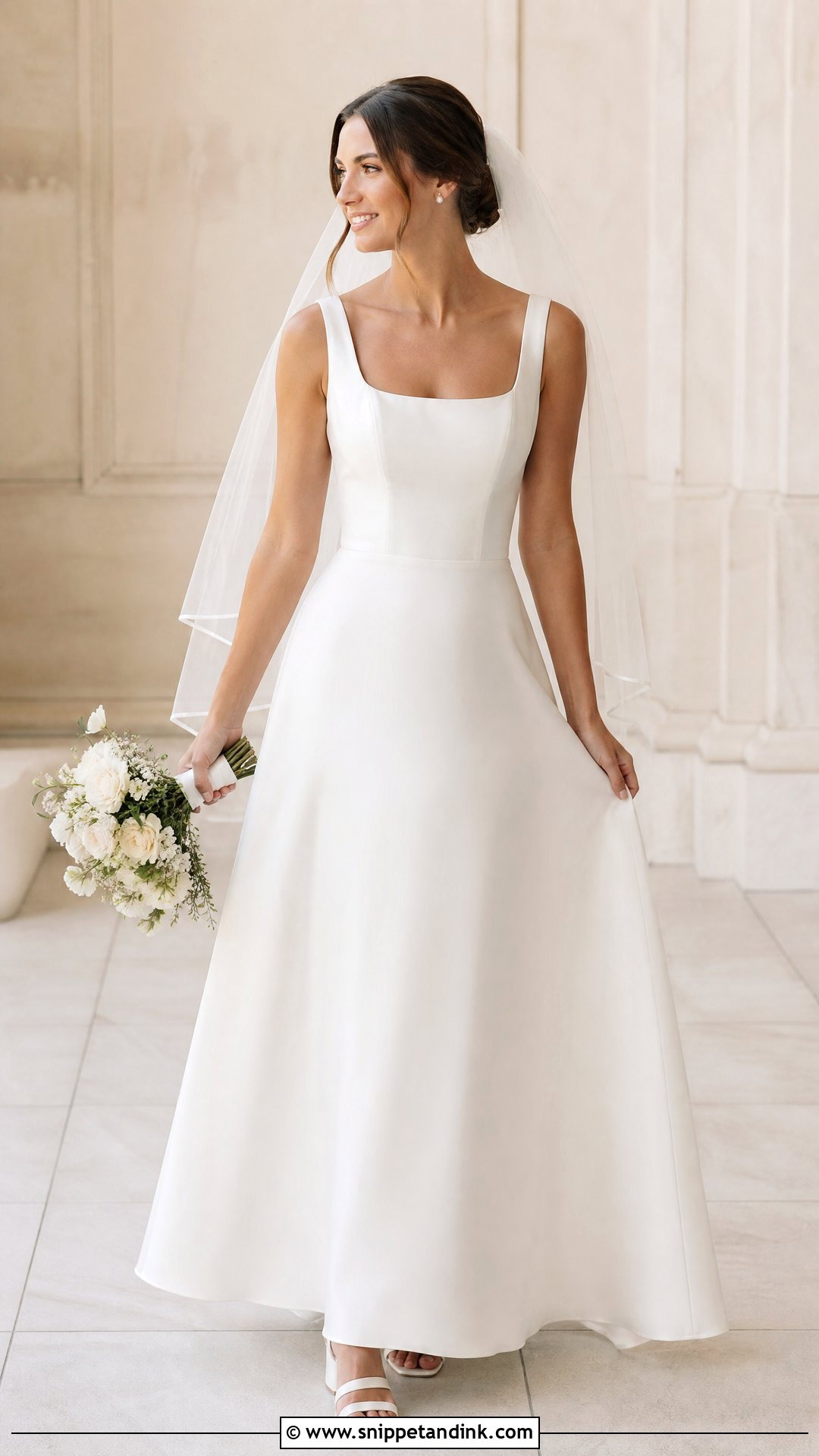Plain A Line Wedding Dress - Snippet and Ink - 25 Basic Wedding Dresses