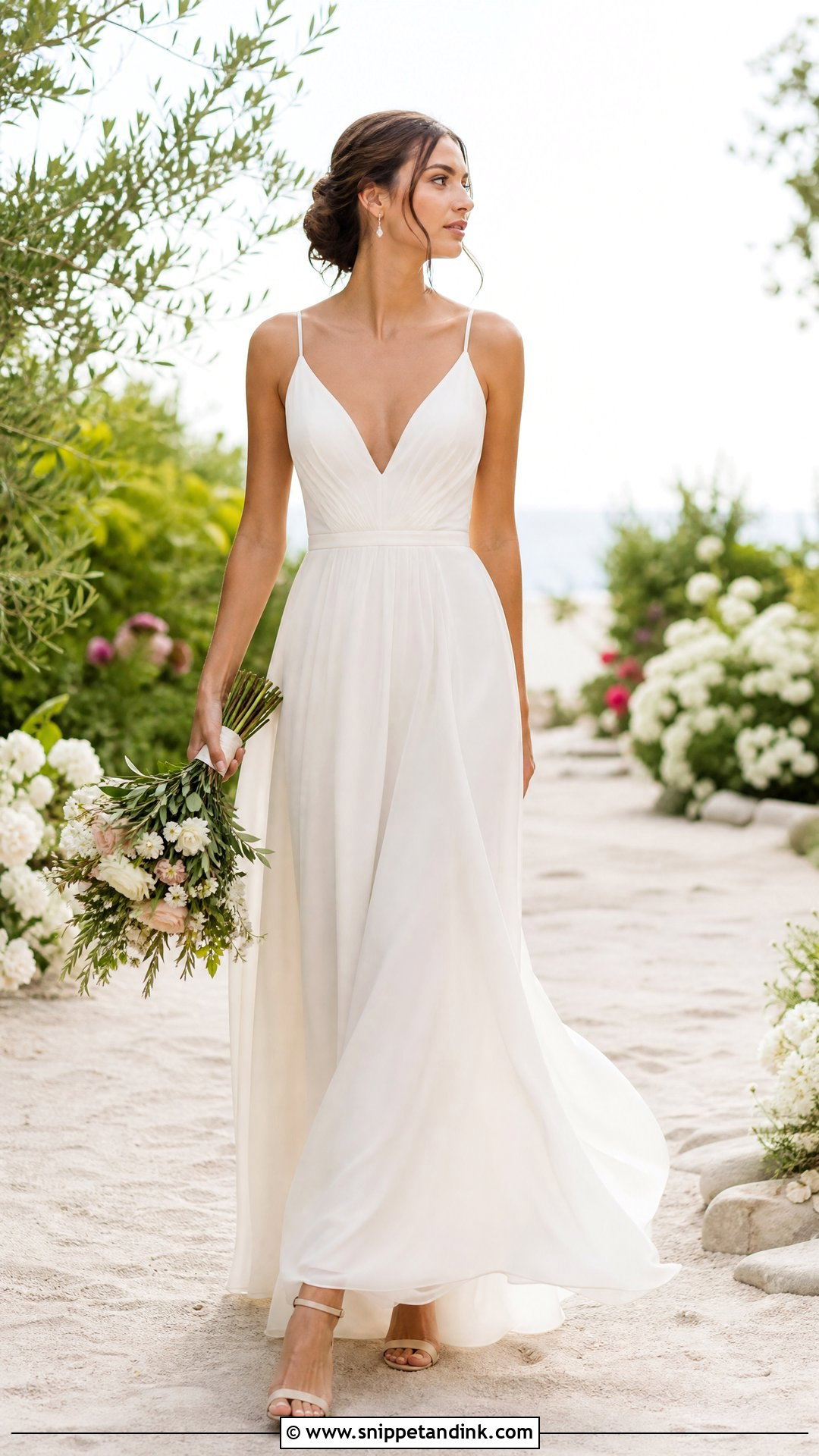 Plain Chiffon Wedding Dress - Snippet and Ink - 25 Basic Wedding Dresses