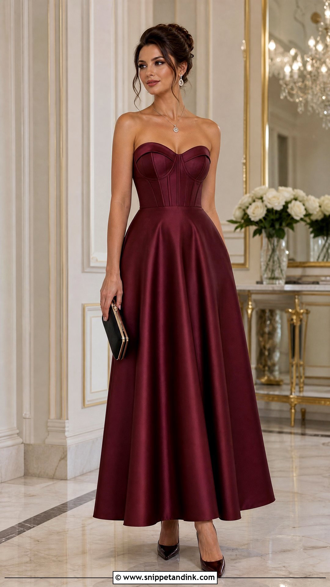 Plain Corset Bodice A Line Gown - Snippet and Ink - 20 Plan Gown Design Ideas