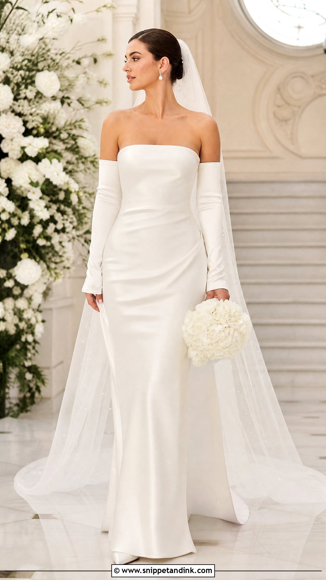 Plain Detachable Sleeve Wedding Dress - Snippet and Ink - 20 Plain Wedding Dress with Sleeves