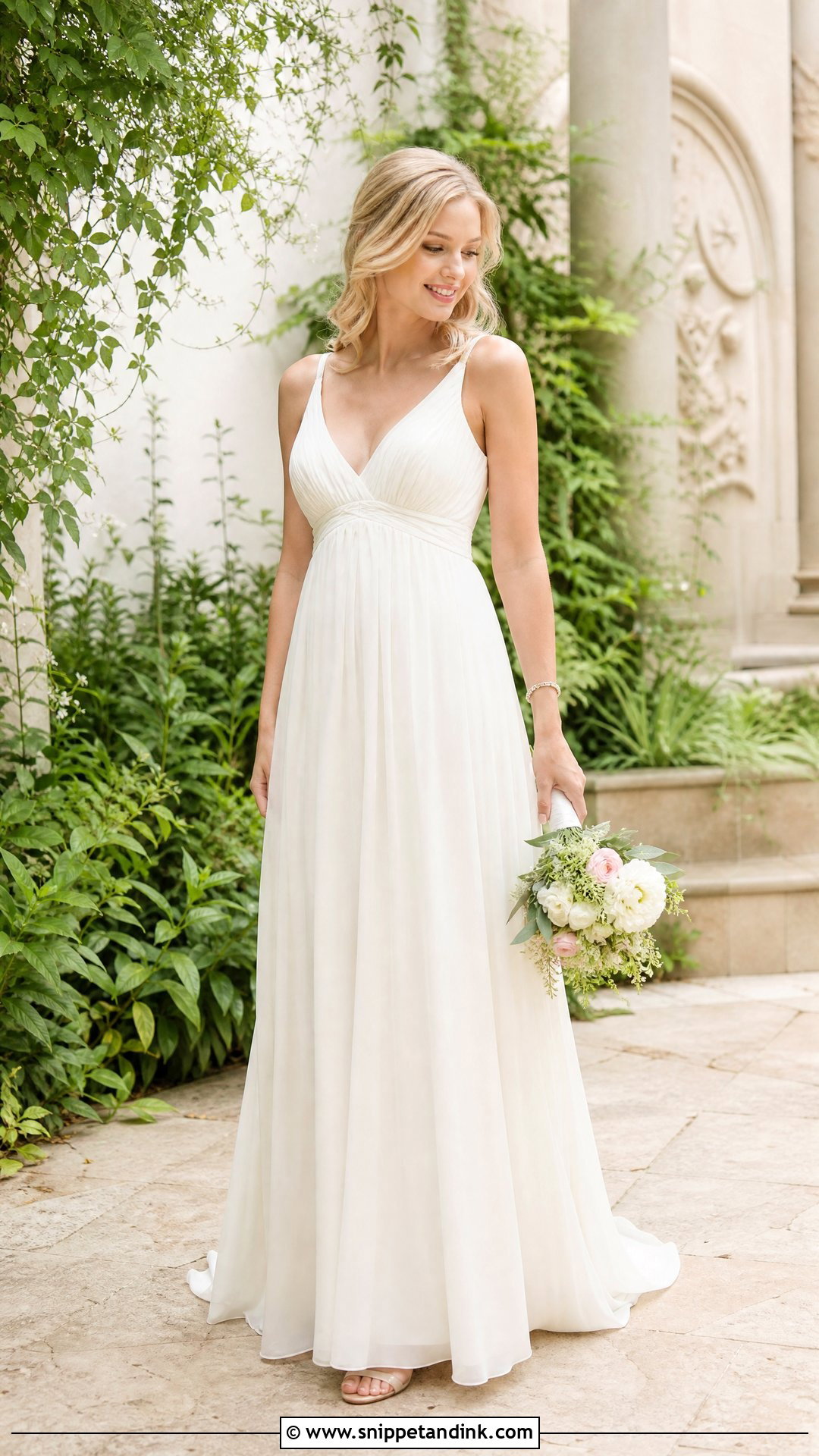 Plain Empire Waist Wedding Dress - Snippet and Ink - 25 Basic Wedding Dresses
