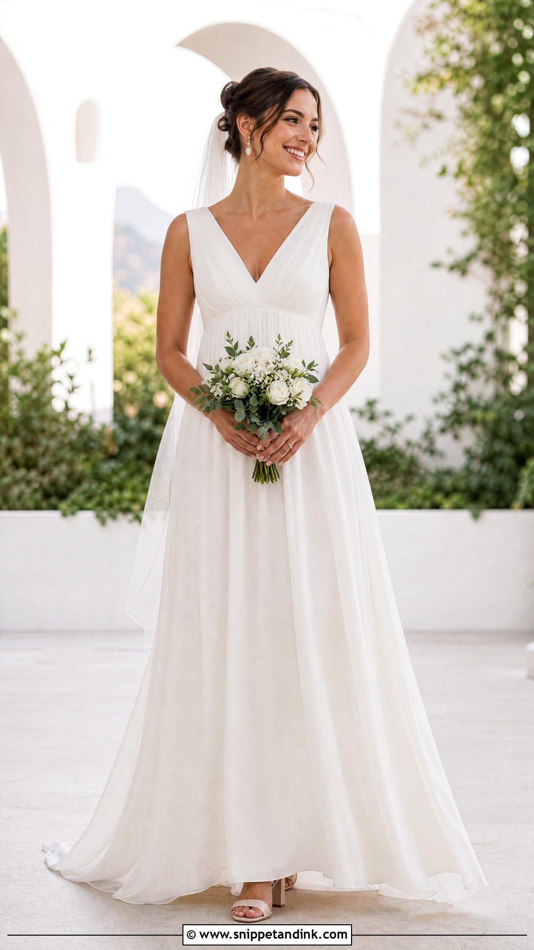 Plain Empire Waist Wedding Gown - Snippet and Ink - 20 Plain Wedding Gown Ideas