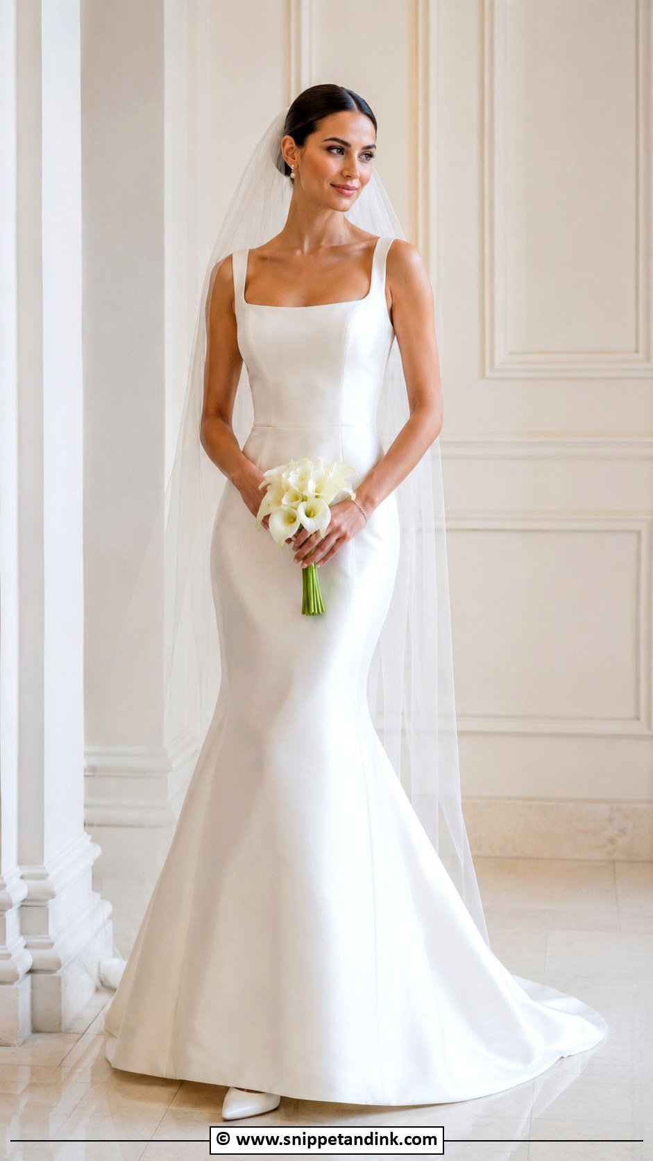 Plain Fit And Flare Wedding Dress - Snippet and Ink - 30 Plain Wedding Dress Ideas