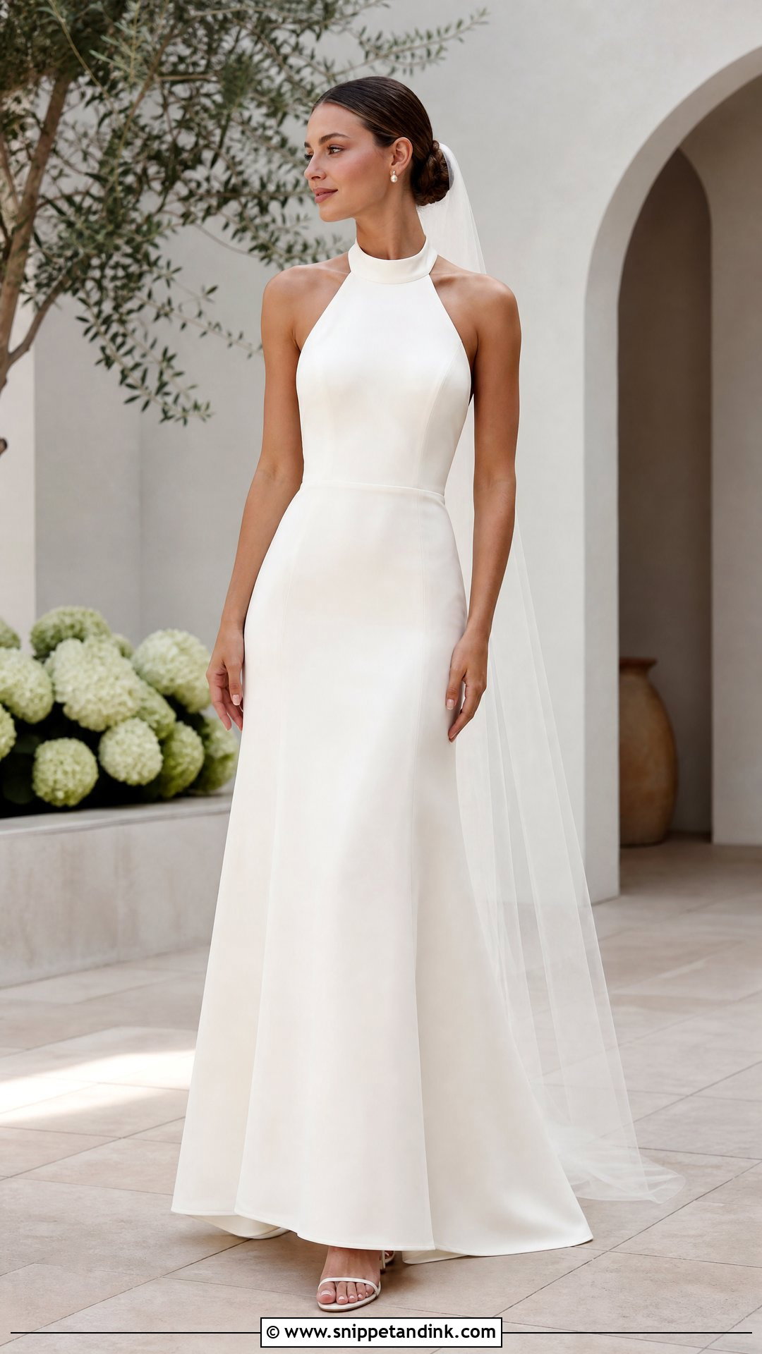 Plain Halter Wedding Gown - Snippet and Ink - 20 Plain Wedding Gown Ideas