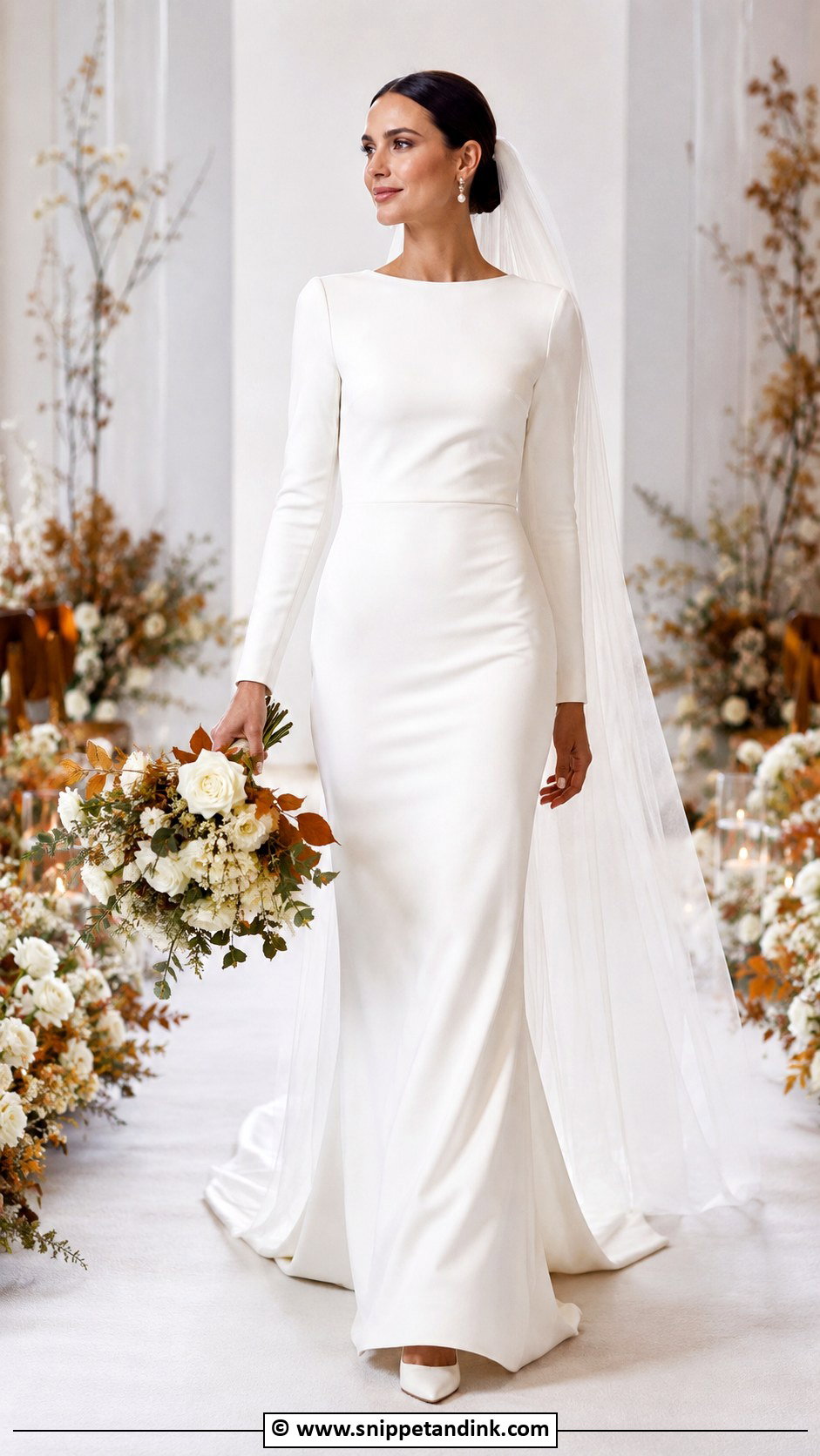 Plain Long Sleeve Wedding Dress - Snippet and Ink - 30 Plain Wedding Dress Ideas
