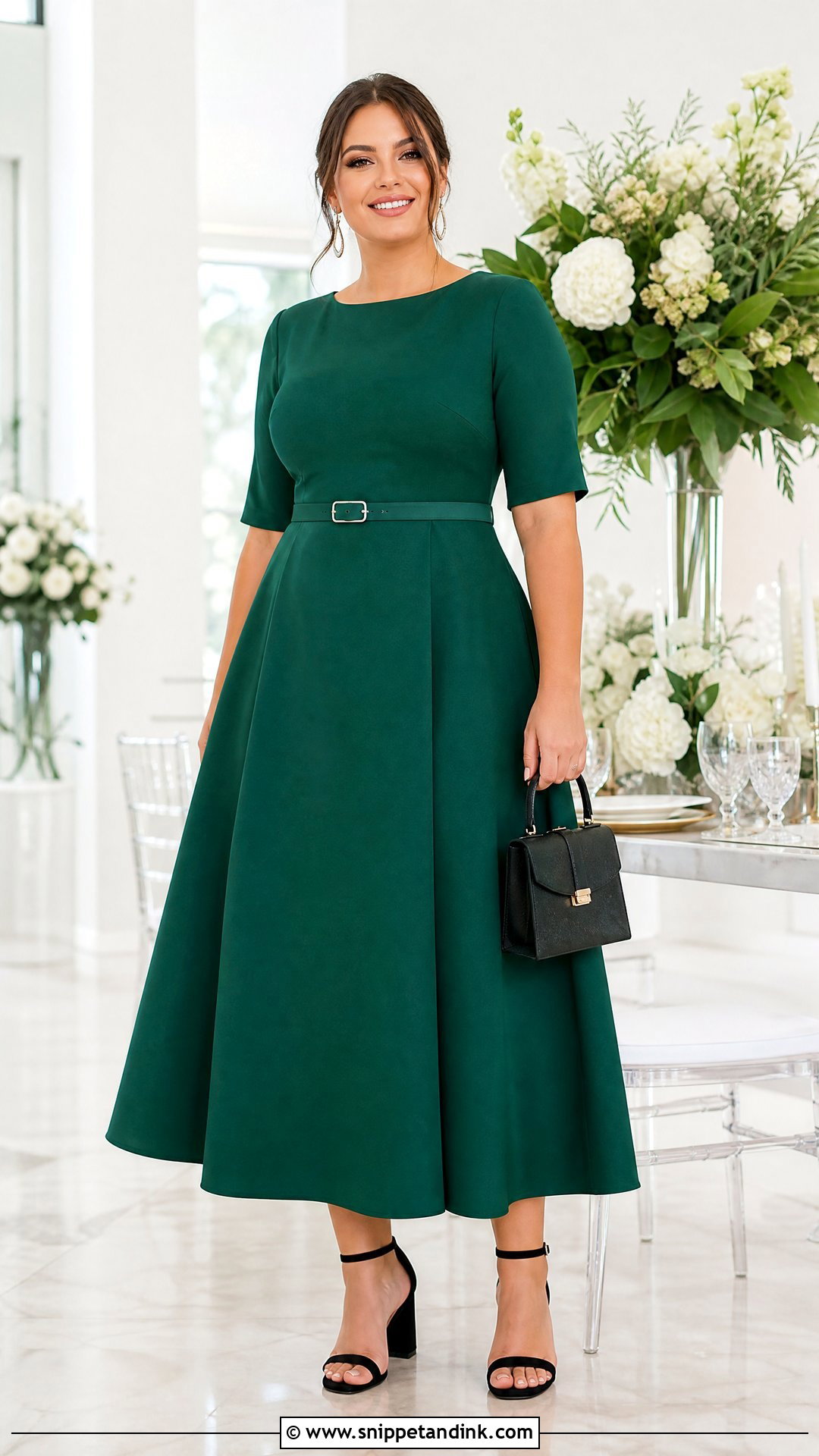 Plain Material A Line Gown With Block Heels - Snippet and Ink - 20 Style for Plain Material Gown Ideas