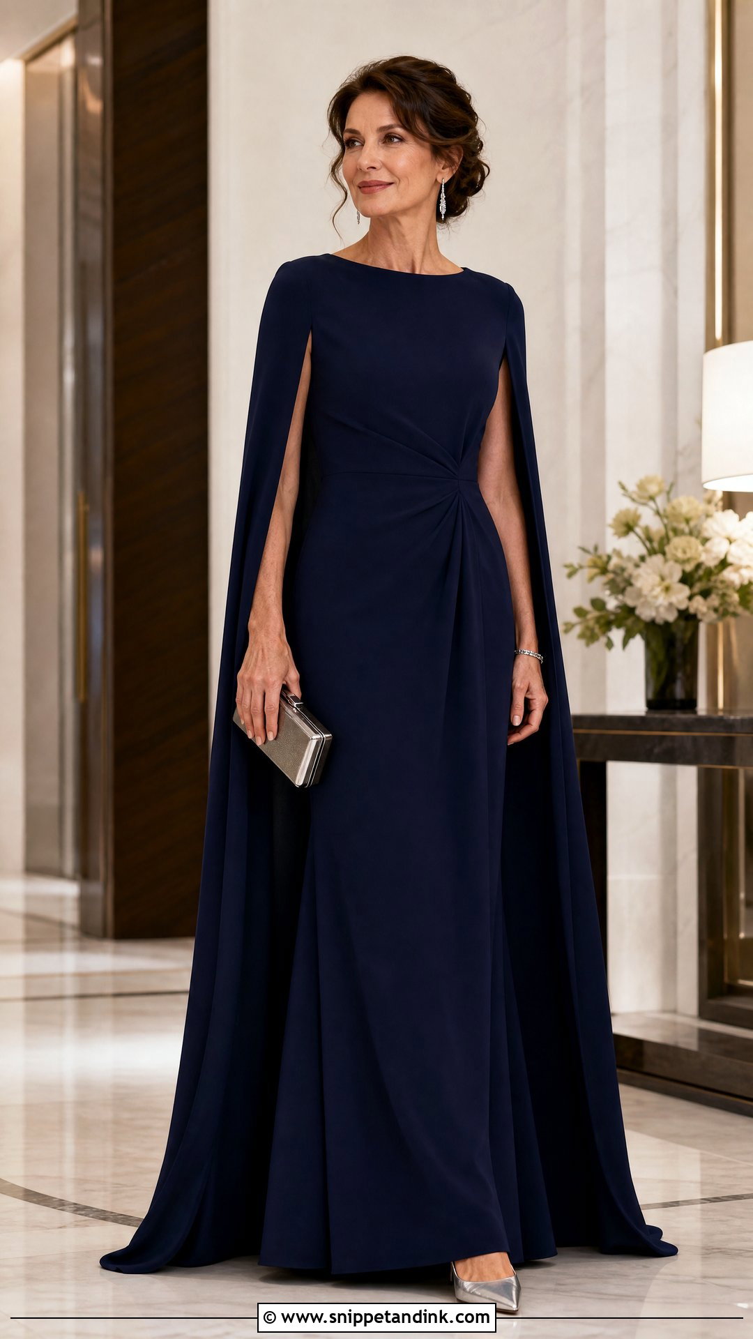 Plain Material Cape Gown With Pointed Pumps - Snippet and Ink - 20 Style for Plain Material Gown Ideas