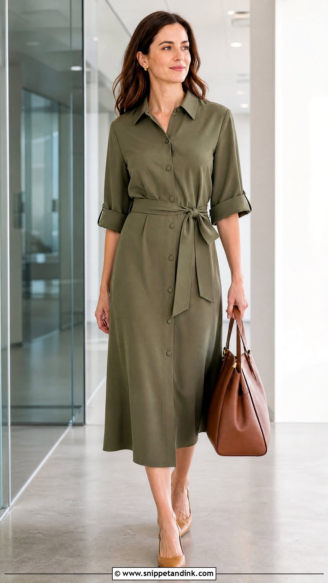 Plain Material Shirt Gown With Slingback Shoes - Snippet and Ink - 20 Style for Plain Material Gown Ideas