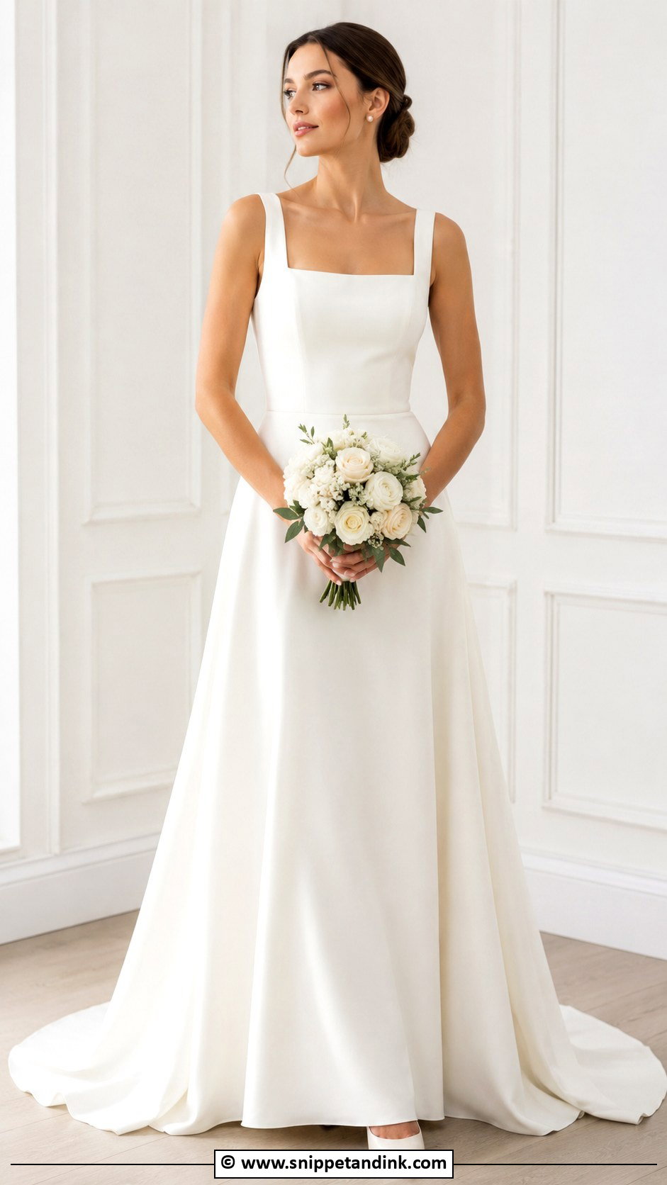 Plain Off Shoulder Wedding Dress - Snippet and Ink - 30 Plain Wedding Dress Ideas
