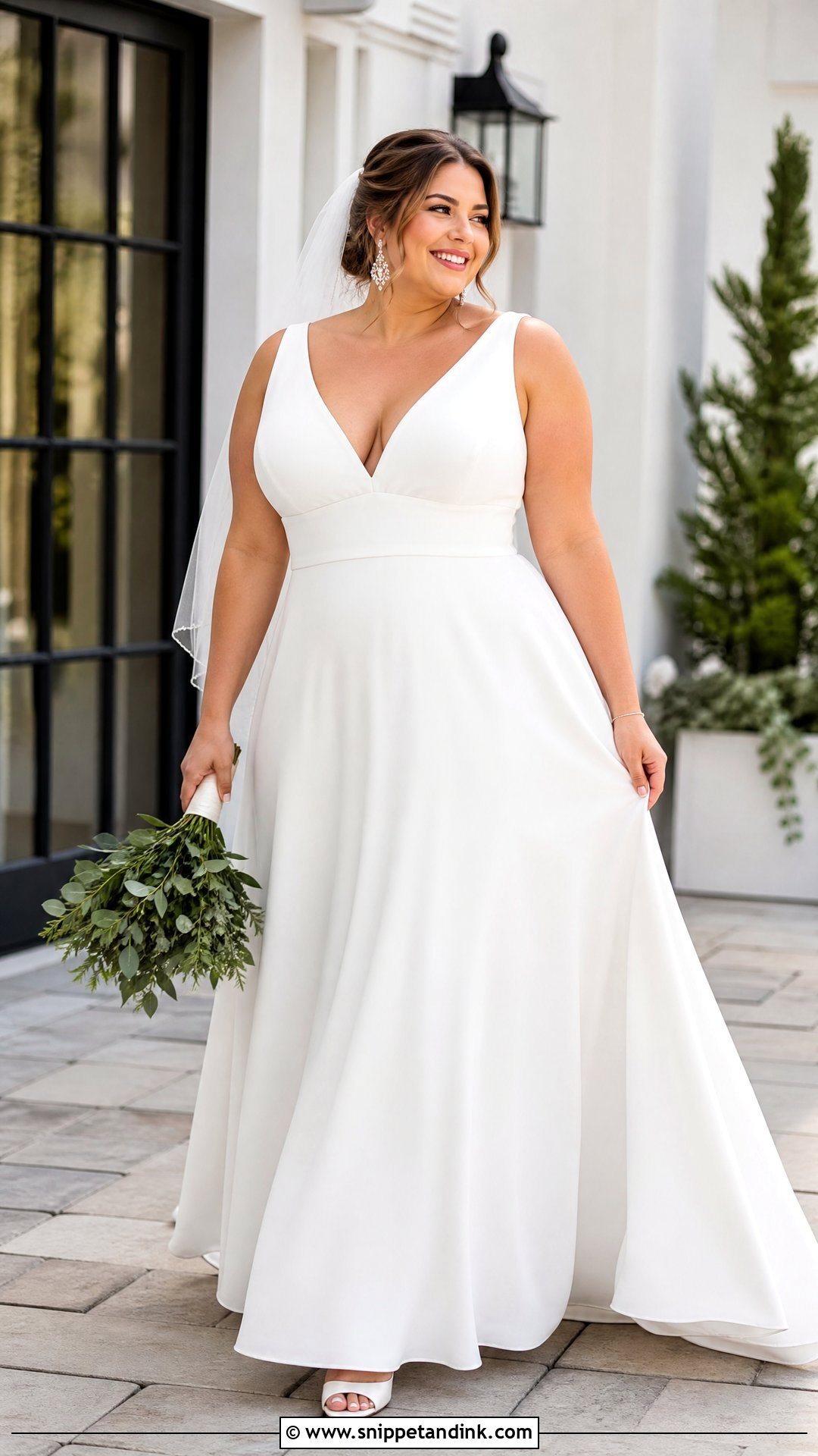 Plain Plus Size Crepe Wedding Dress - Snippet and Ink - 20 Plain Wedding Dresses
